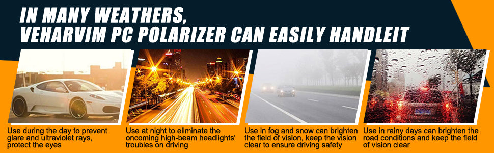 Anti-Glare Driving Visor for Sun Glare & Snow Blindness