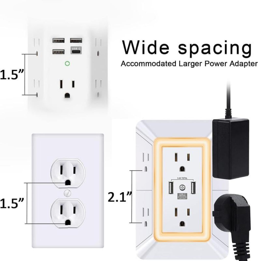 Multi-plug Extension Lamp