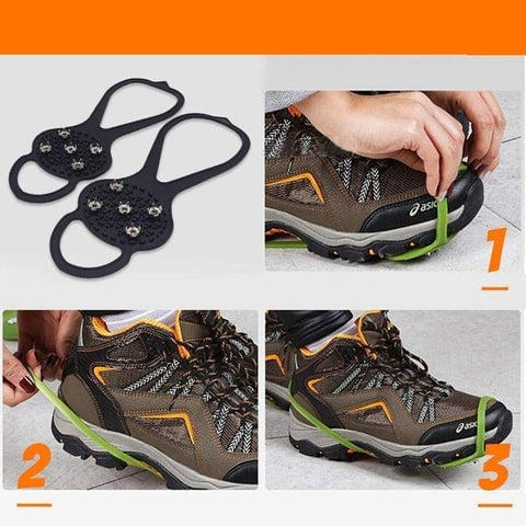 Ice Cleats for Shoes & Boots | Anti-Slip Traction Crampons for Snow & Ice Walking