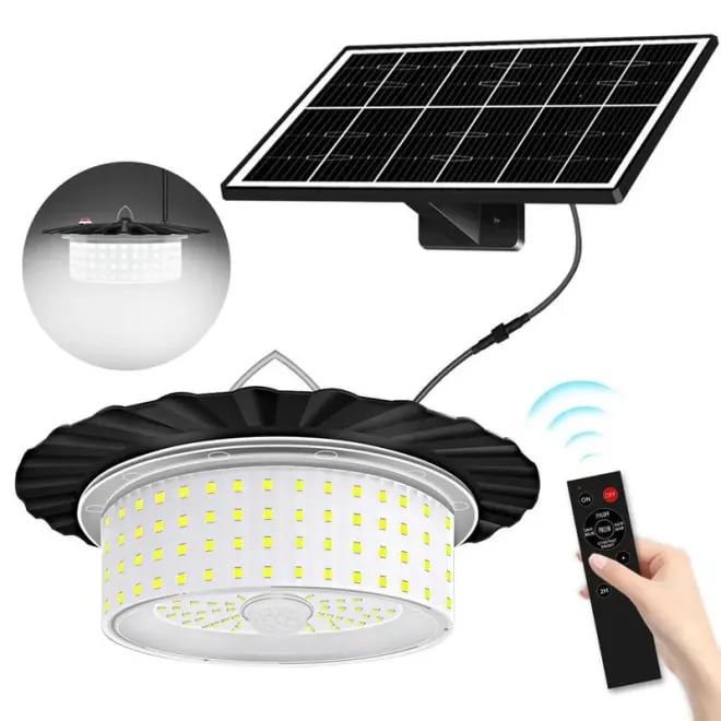 224-LED Solar Pendant Light With Motion Sensor