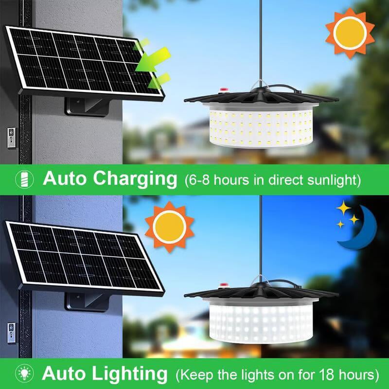 224-LED Solar Pendant Light With Motion Sensor