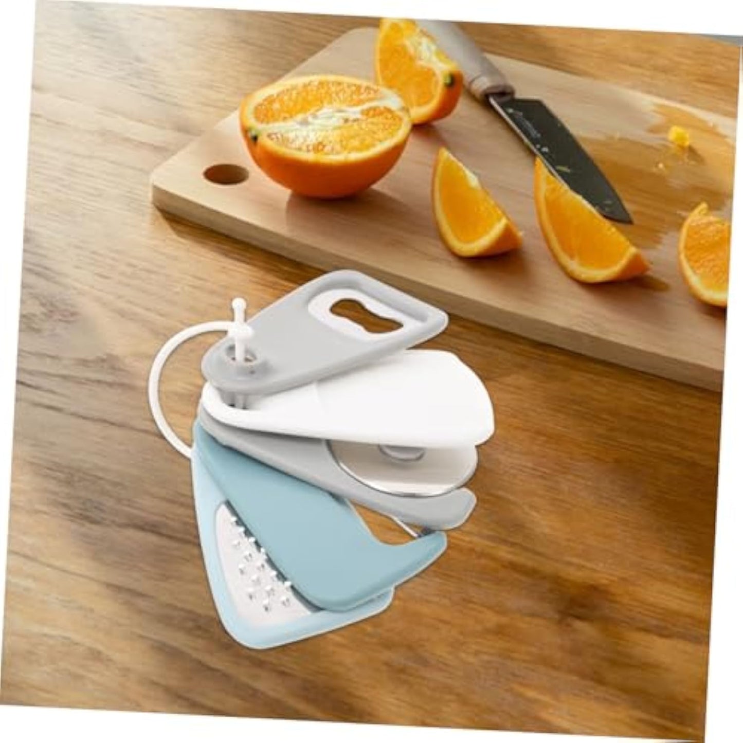 5-Piece Kitchen Gadget Set β Cheese Grater, Bottle Opener, Peeler, Pizza Cutter, And Cooking Tool