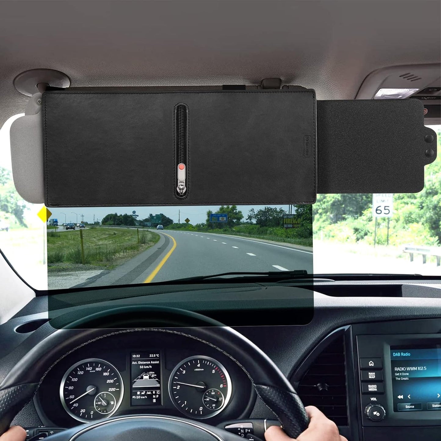 Anti-Glare Driving Visor for Sun Glare & Snow Blindness