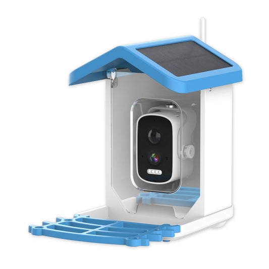 Blue Camera Bird Feeder