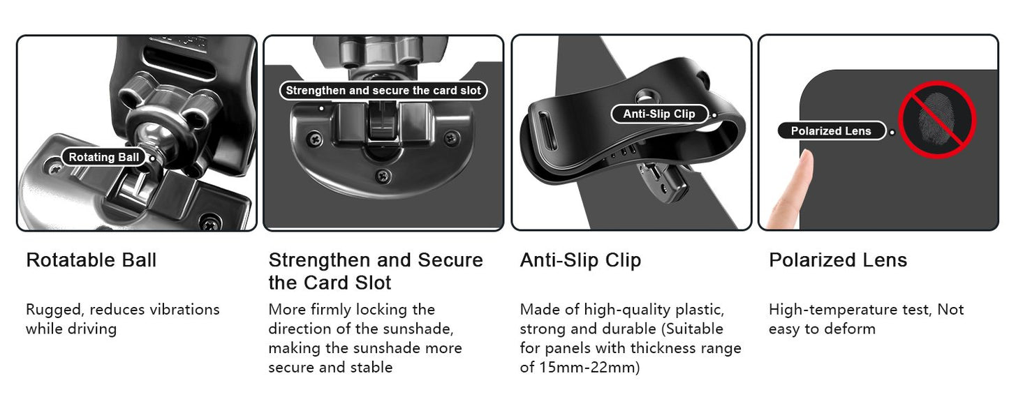 Anti-Glare Driving Visor for Sun Glare & Snow Blindness