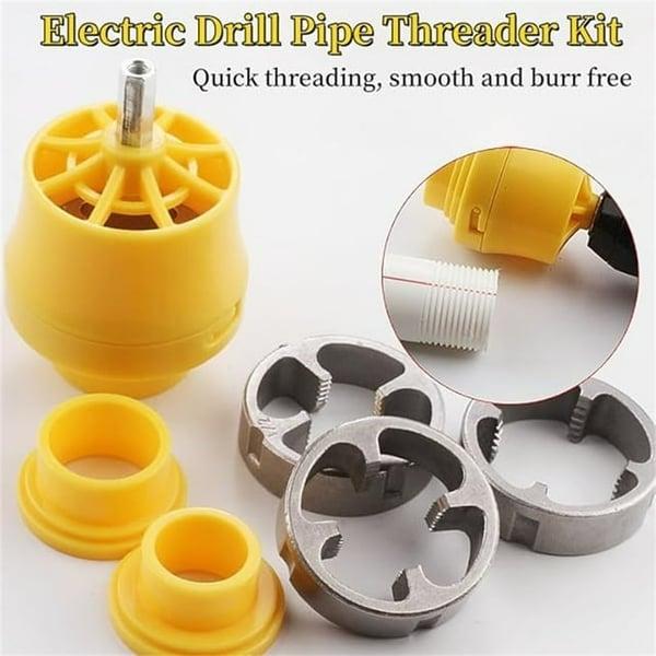 Electric Drill Compatible PVC Pipe Threader Kit