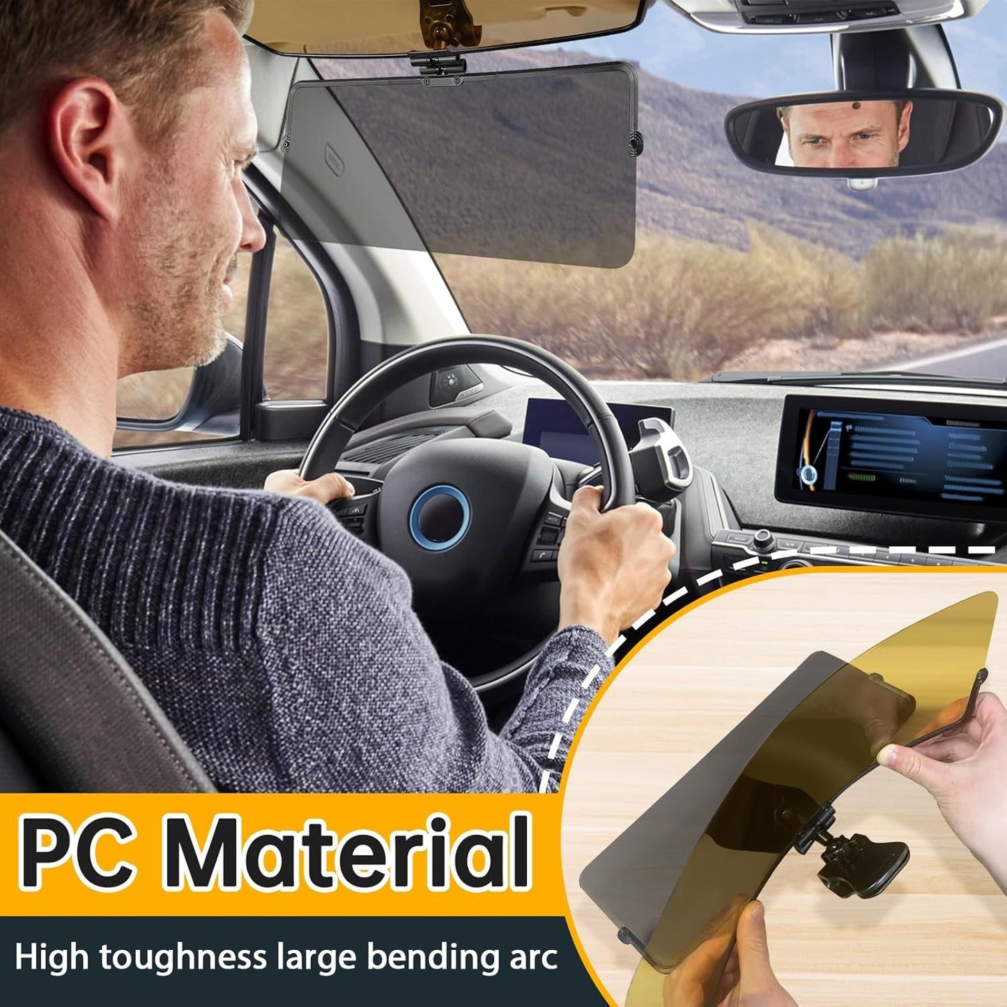 Anti-Glare Driving Visor for Sun Glare & Snow Blindness