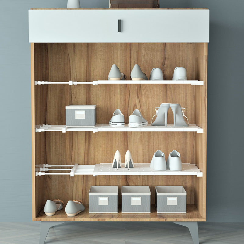 Heavy-Duty No-Drill Expandable Tension Shelf | Wardrobe Kitchen Bathroom Organizer