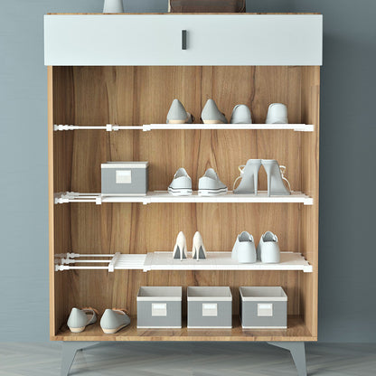 Heavy-Duty No-Drill Expandable Tension Shelf | Wardrobe Kitchen Bathroom Organizer