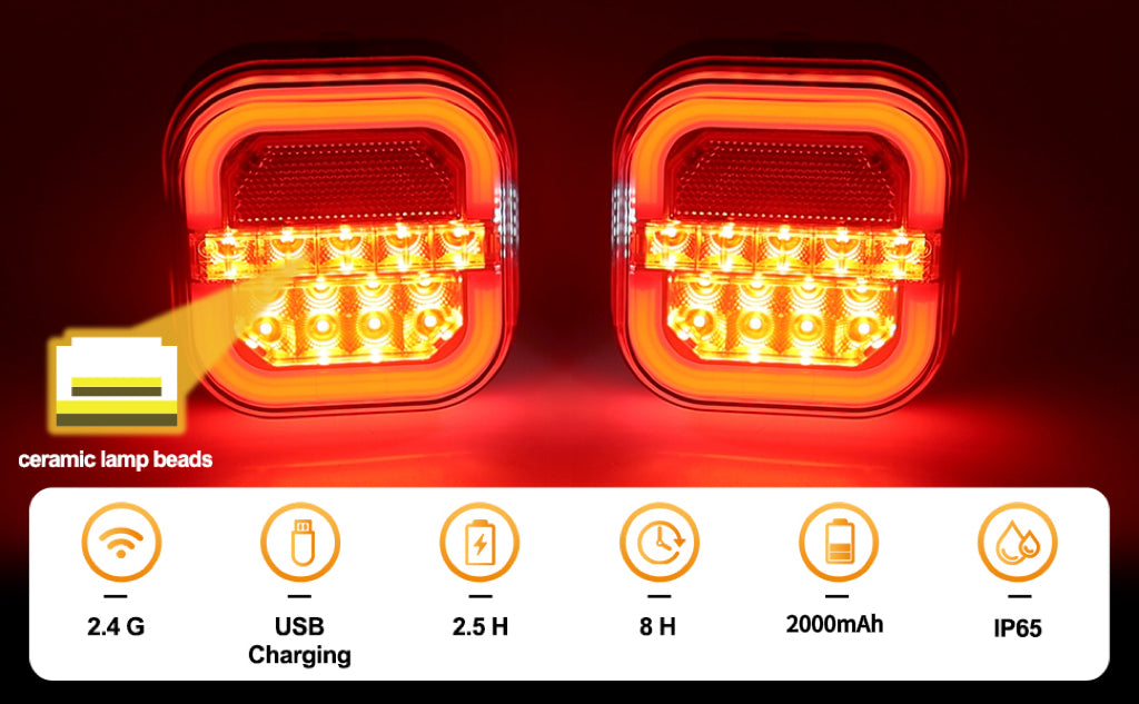 Wireless Trailer Light Kit – Rechargeable LED Tail Light Set