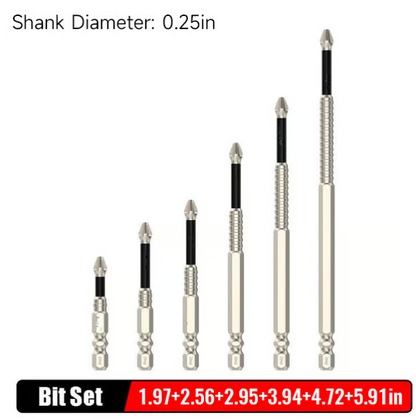 High-Magnetic Screwdriver Drill Bit Set