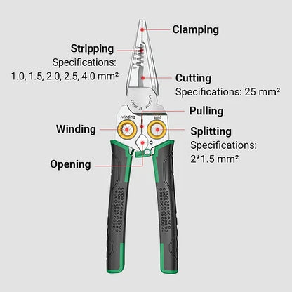 Multi-functional wire stripping pliers& Cutting and Pulling Wires