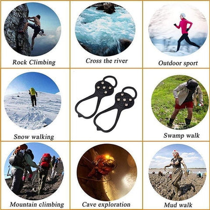 Ice Cleats for Shoes & Boots | Anti-Slip Traction Crampons for Snow & Ice Walking