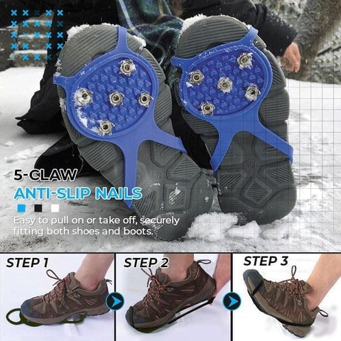 Ice Cleats for Shoes & Boots | Anti-Slip Traction Crampons for Snow & Ice Walking