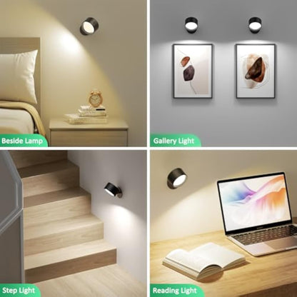 360° Touch-Control LED Wall Light – wireless & USB rechargeable