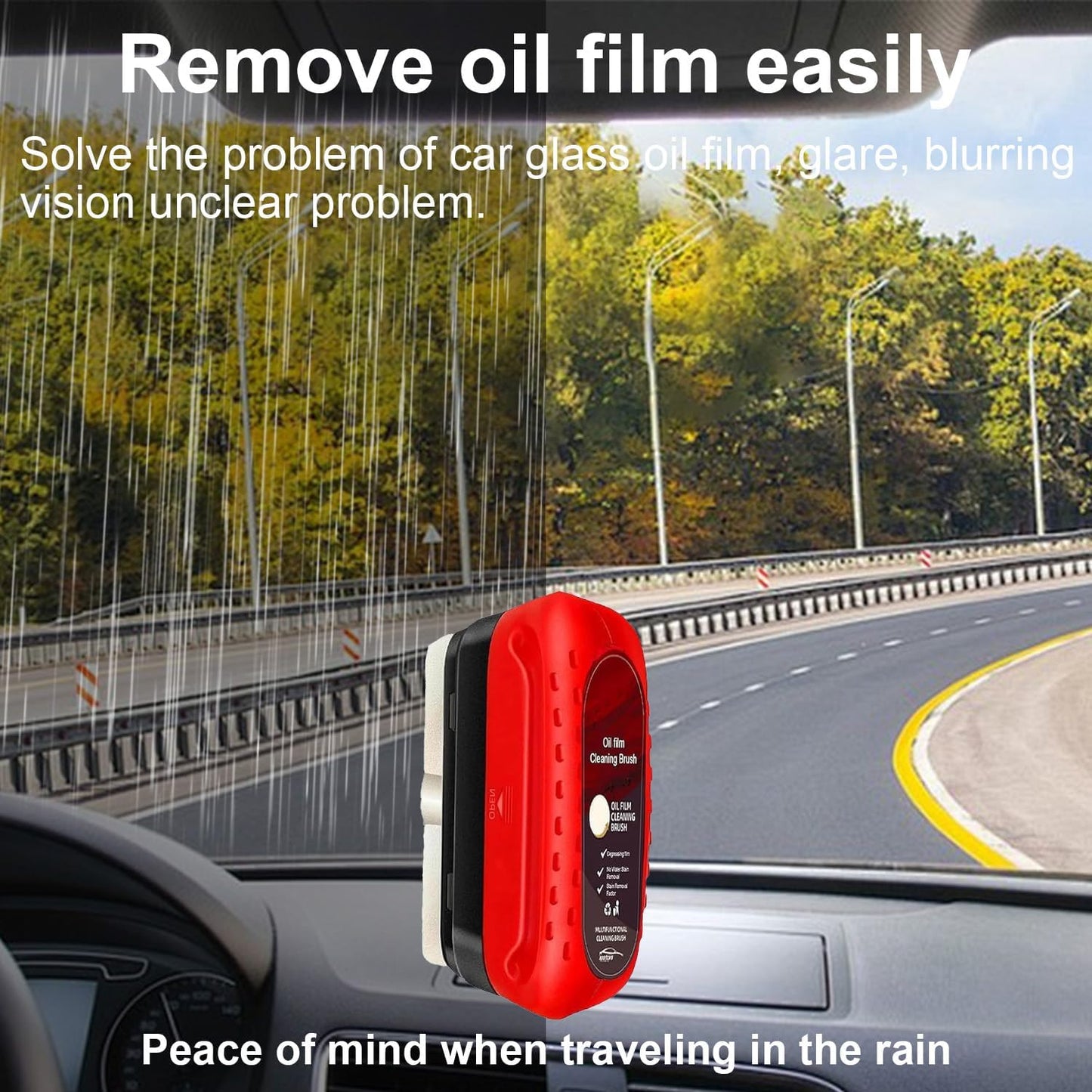 Car Glass Oil Film Cleaning Brush