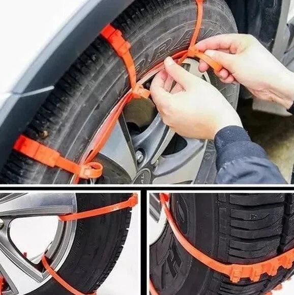 Universal Reusable Anti-Skid Snow Tire Chains